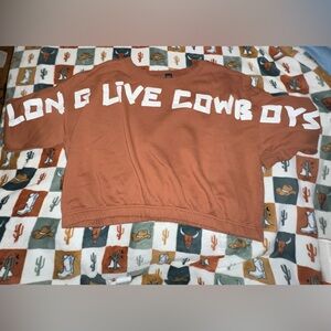 Wrangler Women’s cropped Sweatshirt - Rust Orange